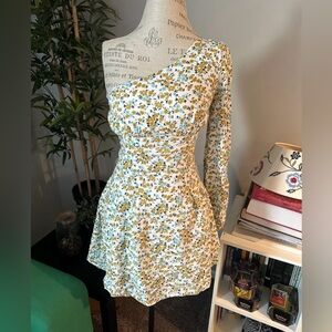 Free People Dress Size Small Women Floral One Shoulder